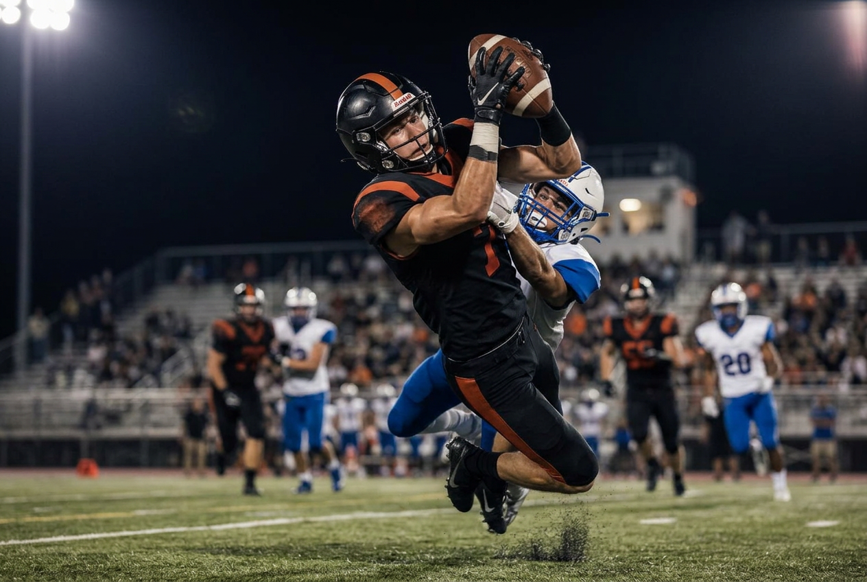 Marcus Reed making a contested catch